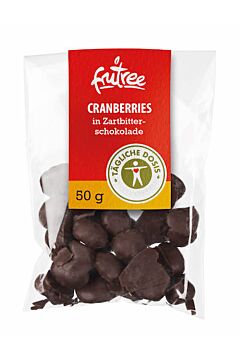 Cranberries in Zartbitterschokolade 50 g | 5 Stück